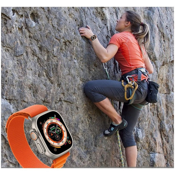 Pasek Nylon Pro do Apple Watch 8 / 9 / 10 / 11 / SE / Ultra (44 / 45 / 46 / 49 mm), Military Green, Tech-Protect