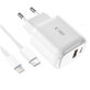 Ładowarka sieciowa C20W 2-PORT PD 20W / QC3.0 + Lightning Cable, biała, Tech-Protect