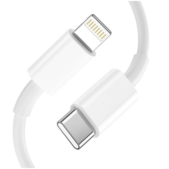 Ładowarka sieciowa C20W 2-PORT PD 20W / QC3.0 + Lightning Cable, biała, Tech-Protect