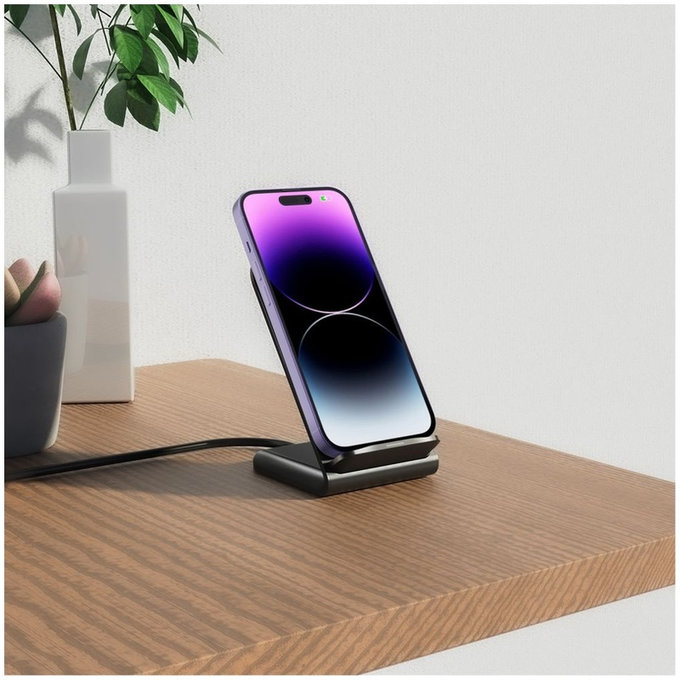 Ładowarka bezprzewodowa QI15W-S2 15W, czarna, Tech-Protect