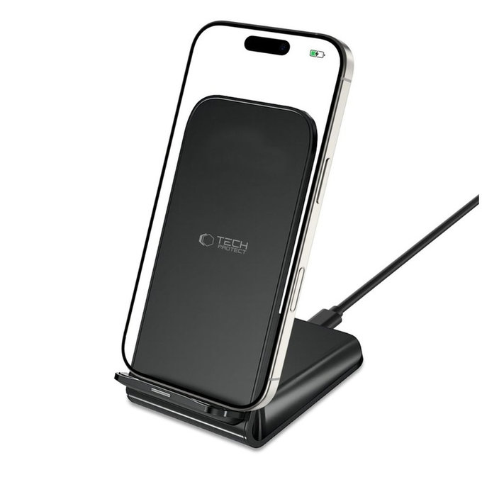 Ładowarka bezprzewodowa QI15W-S2 15W, czarna, Tech-Protect