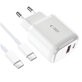 Ładowarka sieciowa C20W 2-PORT PD 20W / QC3.0 + USB-C Cable, biała, Tech-Protect