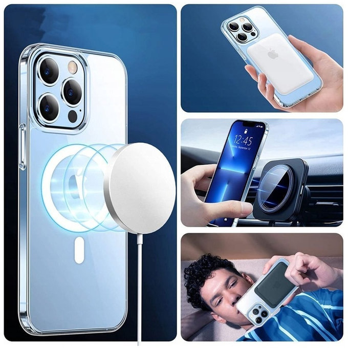 Etui FlexAir Hybrid MagSafe do Samsung S23, przezroczysta, Tech-Protect