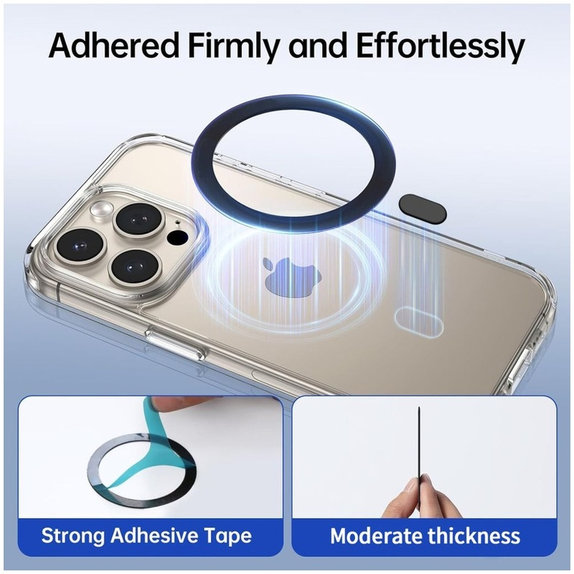 Magnetyczny pierścień MagSafe MagMat MagSafe, czarna, Tech-Protect