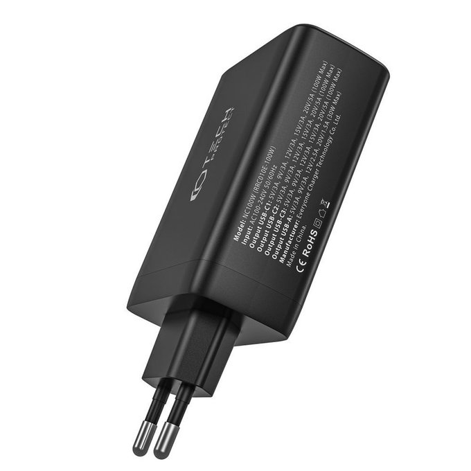 Ładowarka sieciowa NC100W-GAN 4-PORT PD 100W / QC3.0, biała, Tech-Protect