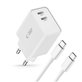 Ładowarka sieciowa C35W 2-PORT PD 35W + USB-C Cable, biała, Tech-Protect