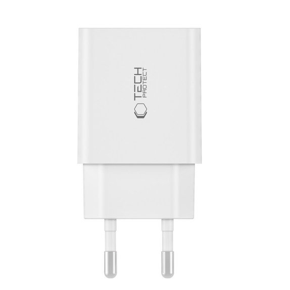 Ładowarka sieciowa C35W 2-PORT PD 35W + USB-C Cable, biała, Tech-Protect
