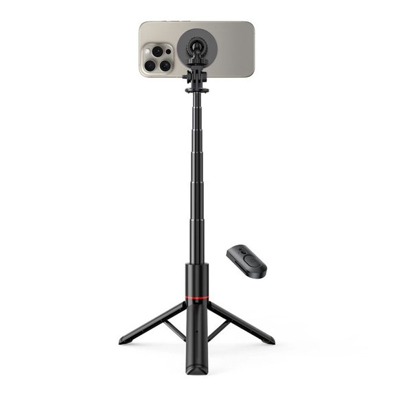 Selfie stick ze statywem L06S MagSafe, czarna, Tech-Protect