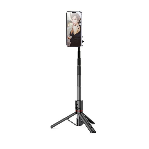 Selfie stick ze statywem L06S MagSafe, czarna, Tech-Protect