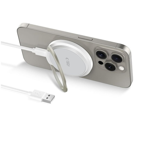 Ładowarka bezprzewodowa QI15W-A33 Magnetic MagSafe, biała, Tech-Protect