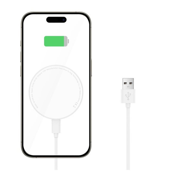 Ładowarka bezprzewodowa QI15W-A33 Magnetic MagSafe, biała, Tech-Protect