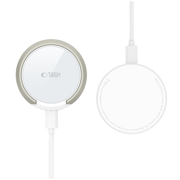 Ładowarka bezprzewodowa QI15W-A33 Magnetic MagSafe, biała, Tech-Protect
