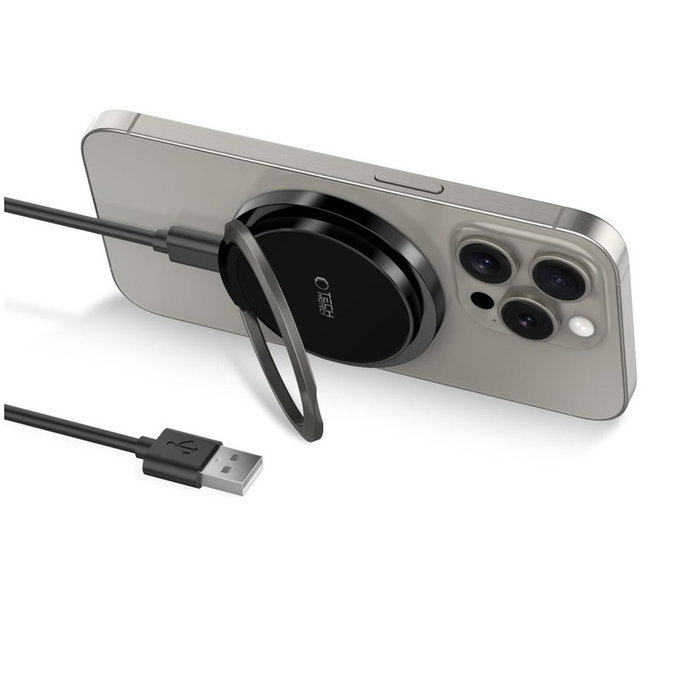 Ładowarka bezprzewodowa QI15W-A33 Magnetic MagSafe, czarna, Tech-Protect