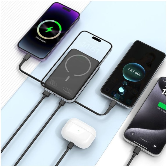Powerbank PB31 Lifemag MagSafe 10000mAh, czarna, Tech-Protect
