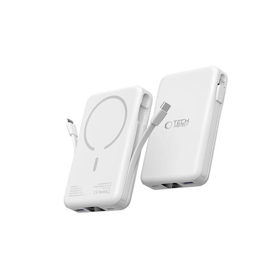 Powerbank PB31 Lifemag MagSafe 10000mAh, biała, Tech-Protect
