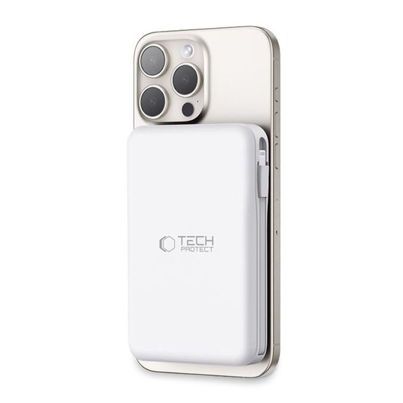 Powerbank PB31 Lifemag MagSafe 10000mAh, biała, Tech-Protect