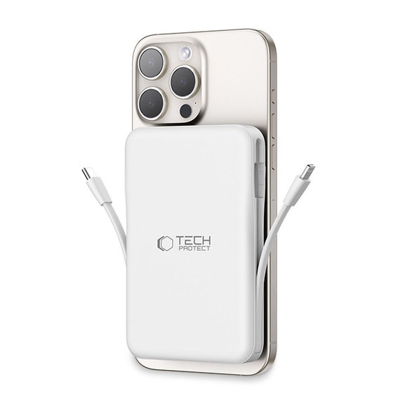 Powerbank PB31 Lifemag MagSafe 10000mAh, biała, Tech-Protect