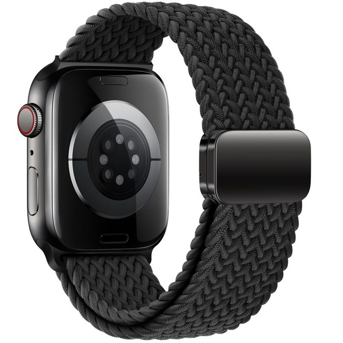 Pasek Nylonmag do Apple Watch 8 / 9 / 10 / 11 / SE / Ultra (44 / 45 / 46 / 49 mm), czarna, Tech-Protect
