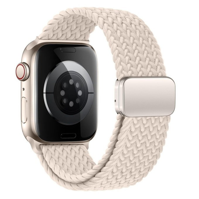 Pasek Nylonmag do Apple Watch 8 / 9 / 10 / 11 / SE (40 / 41 / 42 mm), Natural Titanium, Tech-Protect