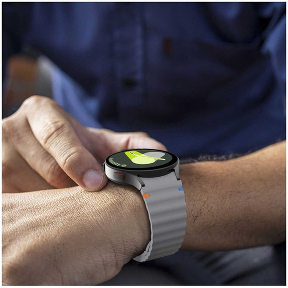 Pasek Silicone Sport do Samsung Watch 4 / 5 / 5 Pro / 6 / 7 / FE, Crayon Grey, Tech-Protect