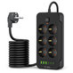 Ładowarka sieciowa PC6X6 Power Strip 3 USB & 3 USB-C & 6 Socket 200cm, czarna, Tech-Protect
