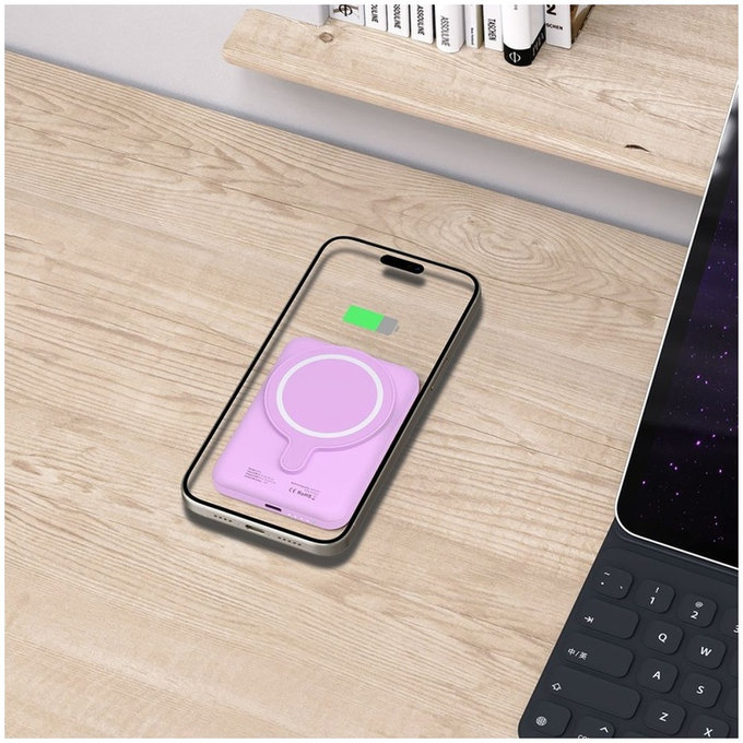 Powerbank PB10 Lifemag MagSafe 5000mAh, Lilac, Tech-Protect