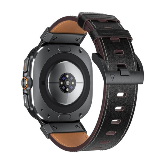 Pasek Delta Pro do Samsung Watch Ultra 1 / 2 2024-2026 (47 mm) Leather, czarna, Tech-Protect