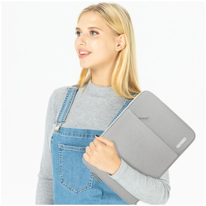 Etui na laptop Sleevy 13-14, Crayon Grey, Tech-Protect