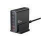Ładowarka sieciowa DC80W-GAN 6-PORT PD 80W / QC3.0, czarna, Tech-Protect