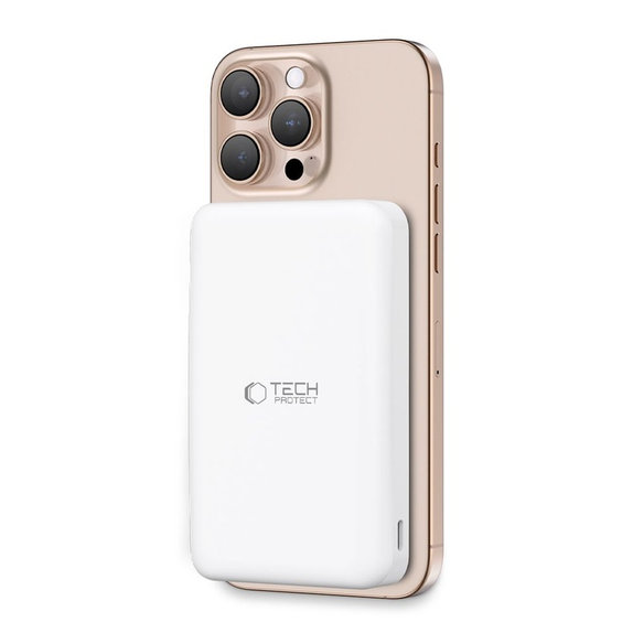 Powerbank PB24 Lifemag Qi2 MagSafe 10000mAh, biała, Tech-Protect