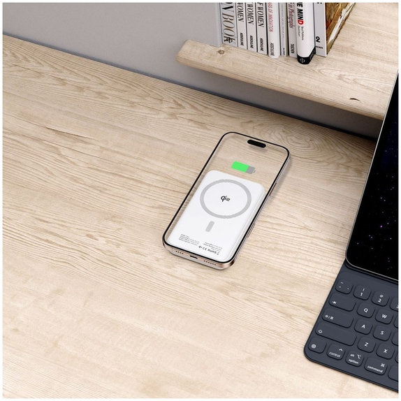 Powerbank PB24 Lifemag Qi2 MagSafe 10000mAh, biała, Tech-Protect