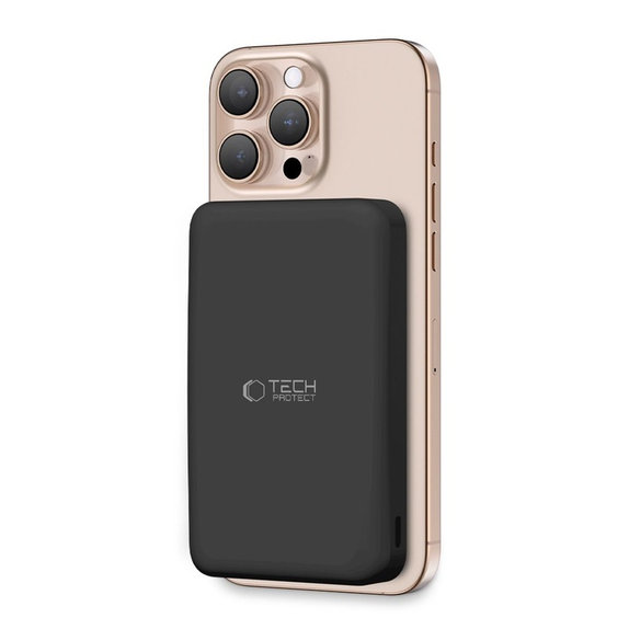 Powerbank PB24 Lifemag Qi2 MagSafe 10000mAh, czarna, Tech-Protect