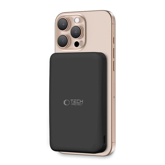Powerbank PB24 Lifemag Qi2 MagSafe 10000mAh, czarna, Tech-Protect