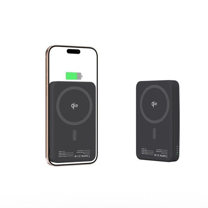 Powerbank PB24 Lifemag Qi2 MagSafe 10000mAh, czarna, Tech-Protect
