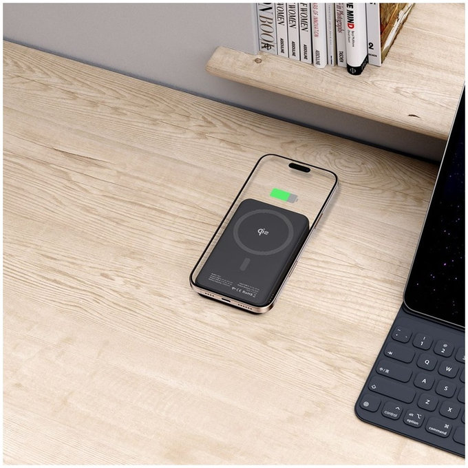 Powerbank PB24 Lifemag Qi2 MagSafe 10000mAh, czarna, Tech-Protect