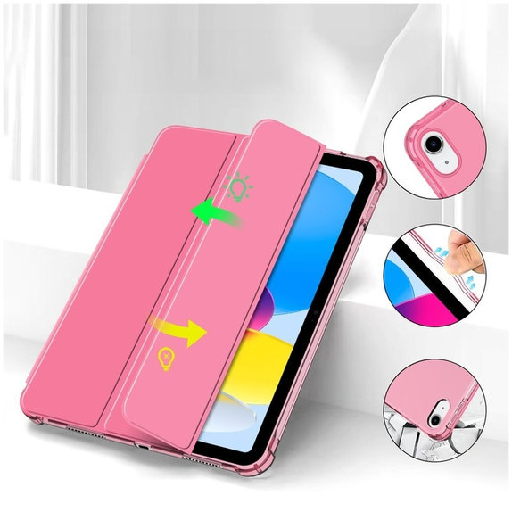 Etui Sc Pen Hybrid do iPad 10.9" 10 / 2022 / 11" 11 / 2025, Crystal Magenta, Tech-Protect