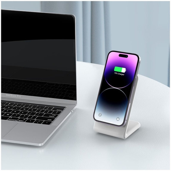 Ładowarka bezprzewodowa QI15W-A38 Magnetic MagSafe, biała, Tech-Protect