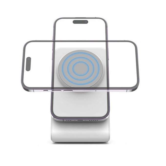 Ładowarka bezprzewodowa QI15W-A38 Magnetic MagSafe, biała, Tech-Protect