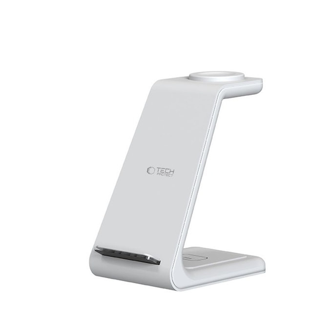 Ładowarka bezprzewodowa QI15W-A36 3IN1 for Apple, biała, Tech-Protect