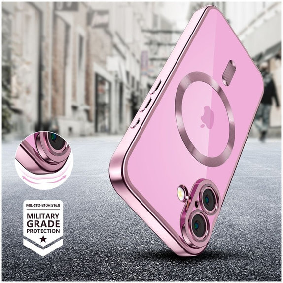 Etui MagFlex MagSafe do iPhone 16 Shiny Rose, Tech-Protect