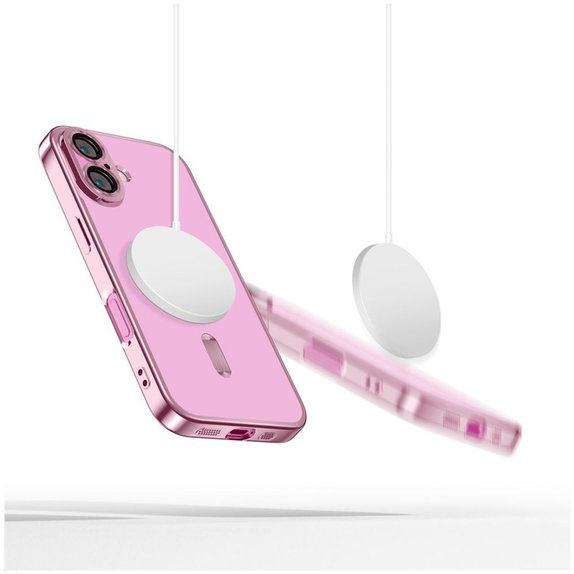 Etui MagFlex MagSafe do iPhone 16 Shiny Rose, Tech-Protect