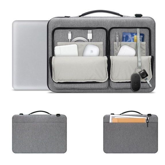 Etui na laptop Defender Bag 13-14, Crayon Grey, Tech-Protect