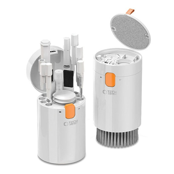 Zestaw czyszczący CS01 20 w 1 do elektroniki, biały, Tech-Protect