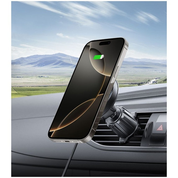 Uchwyt samochodowy MM15W-V4 Magnetic MagSafe Dashboard & Vent 15W, czarna, Tech-Protect