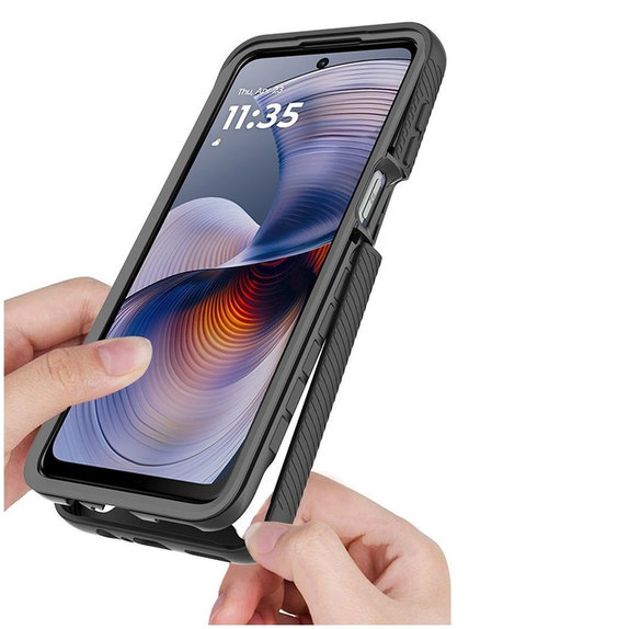 Etui Defense do Motorola Moto G15 / G15 Power / G17 / G17 Power / G05 / E15, czarna, Tech-Protect