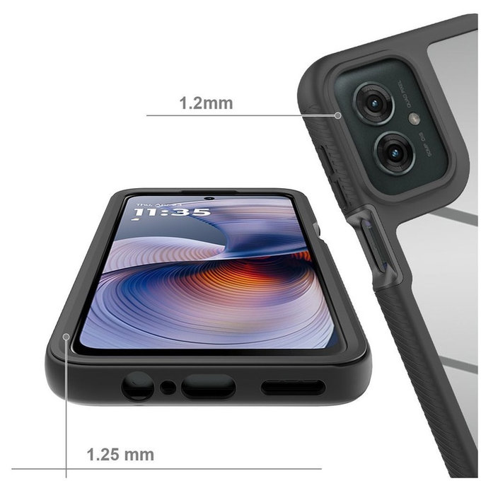 Etui Defense do Motorola Moto G15 / G15 Power / G17 / G17 Power / G05 / E15, czarna, Tech-Protect
