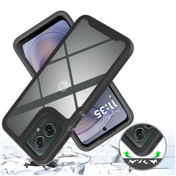 Etui Defense do Motorola Moto G15 / G15 Power / G17 / G17 Power / G05 / E15, czarna, Tech-Protect