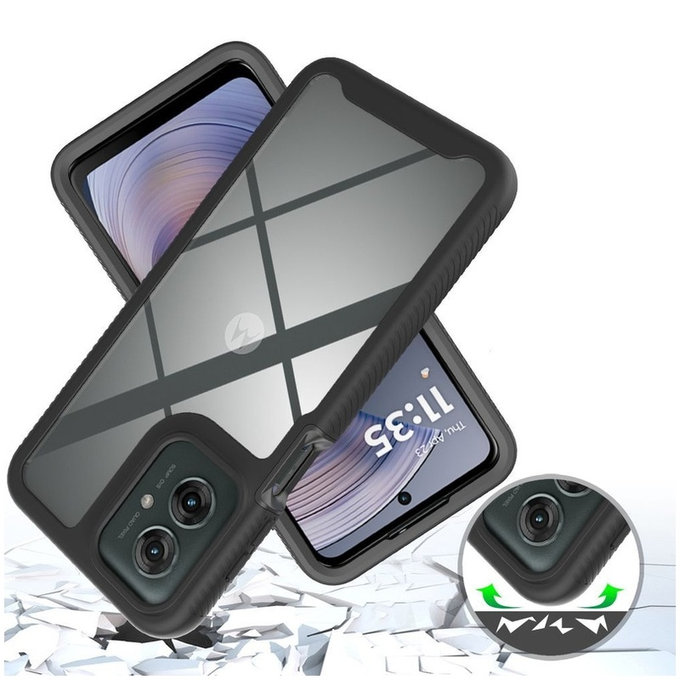 Etui Defense do Motorola Moto G15 / G15 Power / G17 / G17 Power / G05 / E15, czarna, Tech-Protect