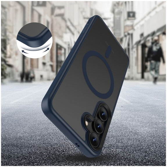 Etui MagMat MagSafe do Samsung S25, Matte Navy, Tech-Protect