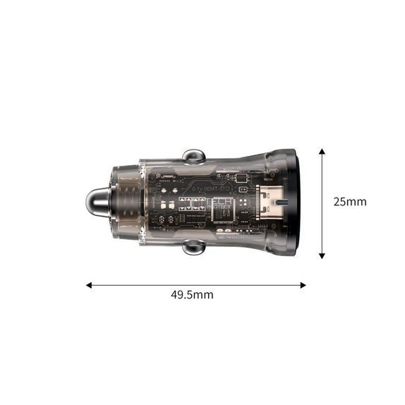 Ładowarka samochodowa CC01 2-PORT PD 45W / QC3.0, czarna, Tech-Protect